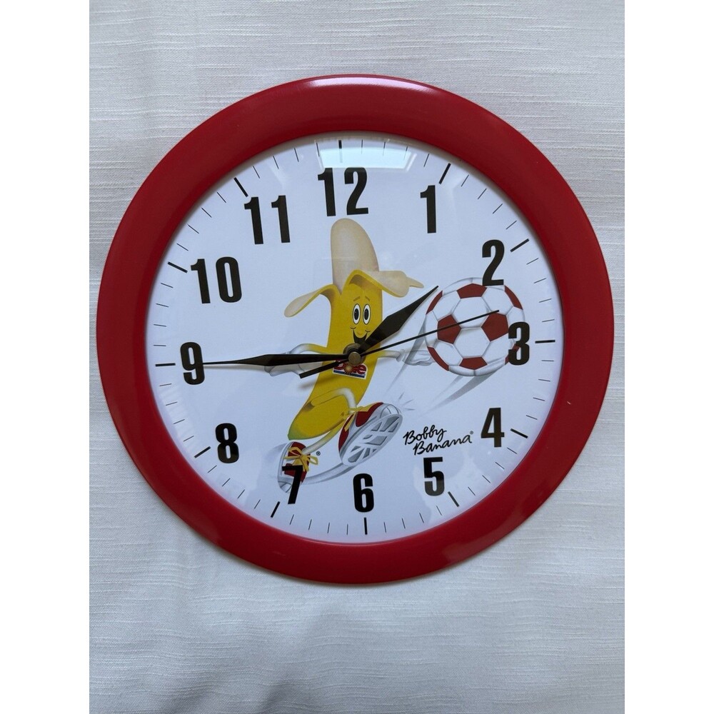 Vintage Dole Food Company Bobby Banana Soccer Clock 12”  New